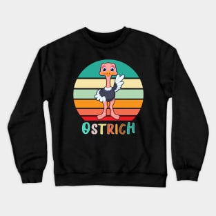 Vintage Retro Ostrich Crewneck Sweatshirt